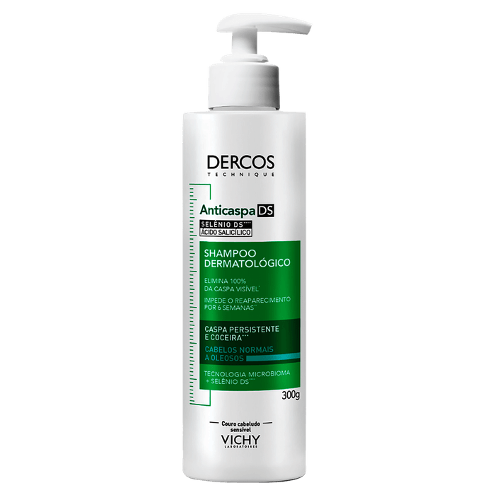 Vichy Dercos Shampoo Anticaspa DS Cabelos Normais e Oleosos 300g - Imagem 1